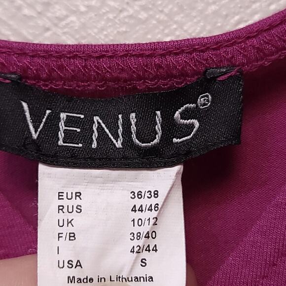 Venus Dress Tank Top Size S Pink Magenta Post Y2k Stretchy Knit Summer Body Con - Picture 2 of 5